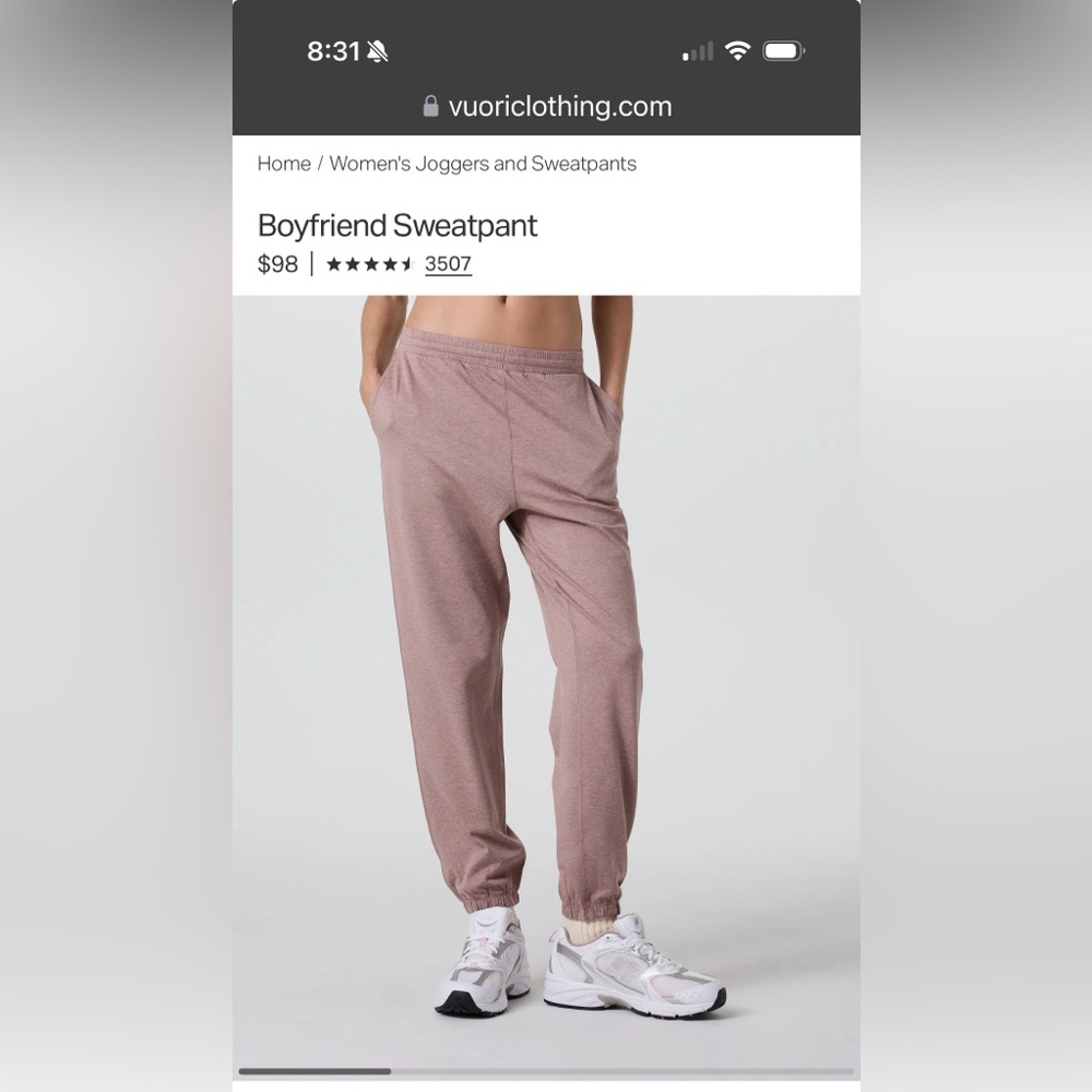 VUORI- Boyfriend Sweatpants- L